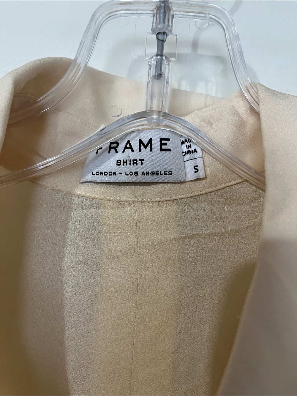 FRAME Denim Le Bow Tie Shirt in Gardena 100% Silk Size S - Picture 5 of 10